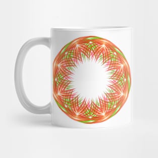 Red and green mandala Mug